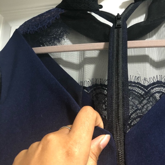 THREE FLOOR blue mesh lace tiered dress - Picture 4 of 4